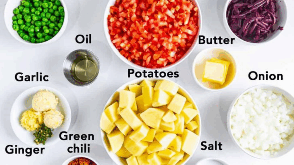 raw ingredients are used for pav bhaji recipe at zaikstreet