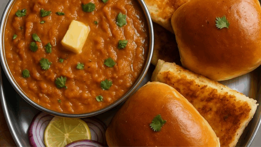 serve pav bhaji at zaikastreet delhi